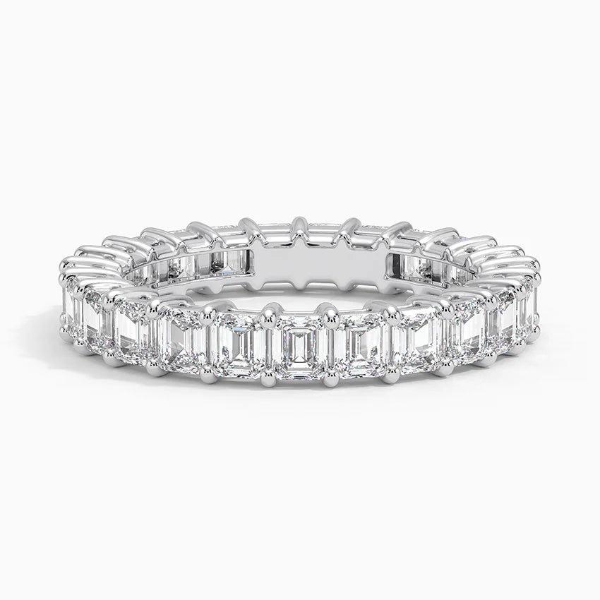 Emerald Lab Diamond Eternity Ring