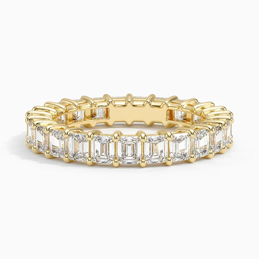 Emerald Lab Diamond Eternity Ring