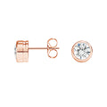 Diamond Bezel Stud Earrings