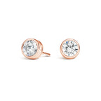 Diamond Bezel Stud Earrings