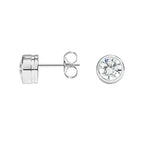 Diamond Bezel Stud Earrings
