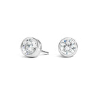 Diamond Bezel Stud Earrings