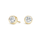 Diamond Bezel Stud Earrings