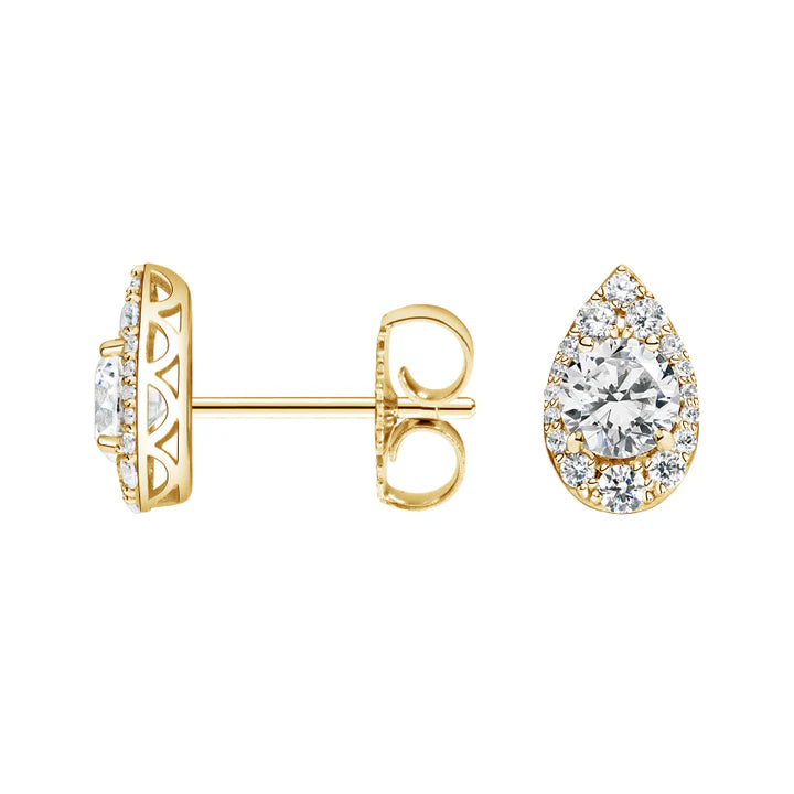 Diamond Halo Earrings