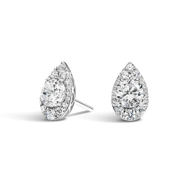 Diamond Halo Earrings