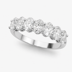 Oval Diamond Wedding Band