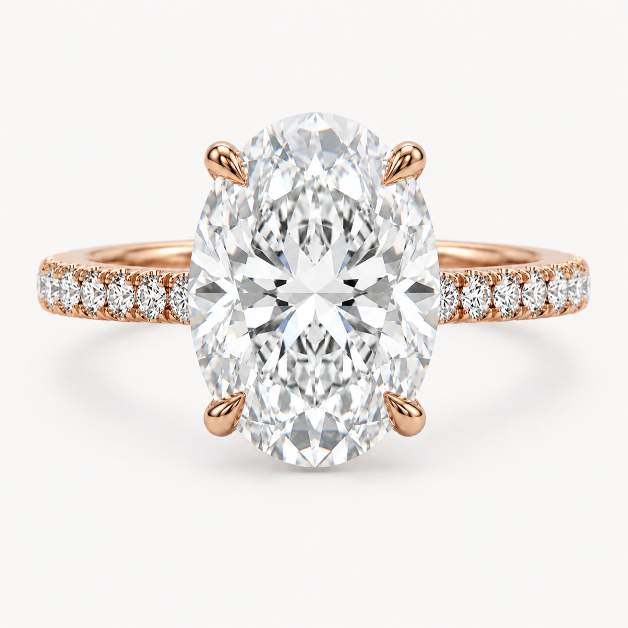 Nyle Oval Hidden Halo Pavé RIng