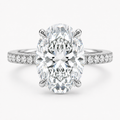 Nyle Oval Hidden Halo Pavé RIng