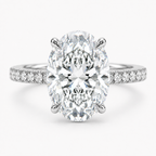 Nyle Oval Hidden Halo Pavé RIng