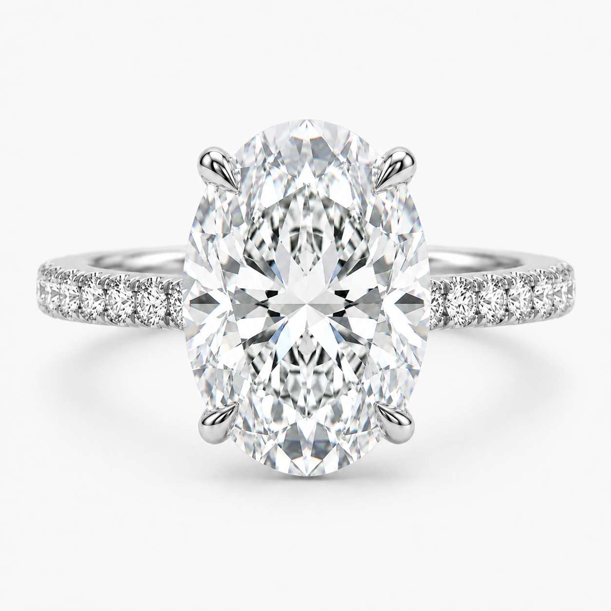 Nyle Oval Hidden Halo Pavé RIng
