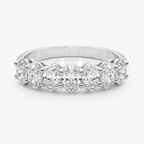 Oval Diamond Wedding Band