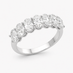 Oval Diamond Wedding Band