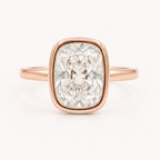 Sarena Bezel  Cushion Solitaire Ring