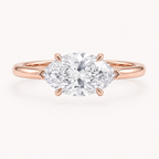 Vella East-West Marquise Hidden Halo Ring