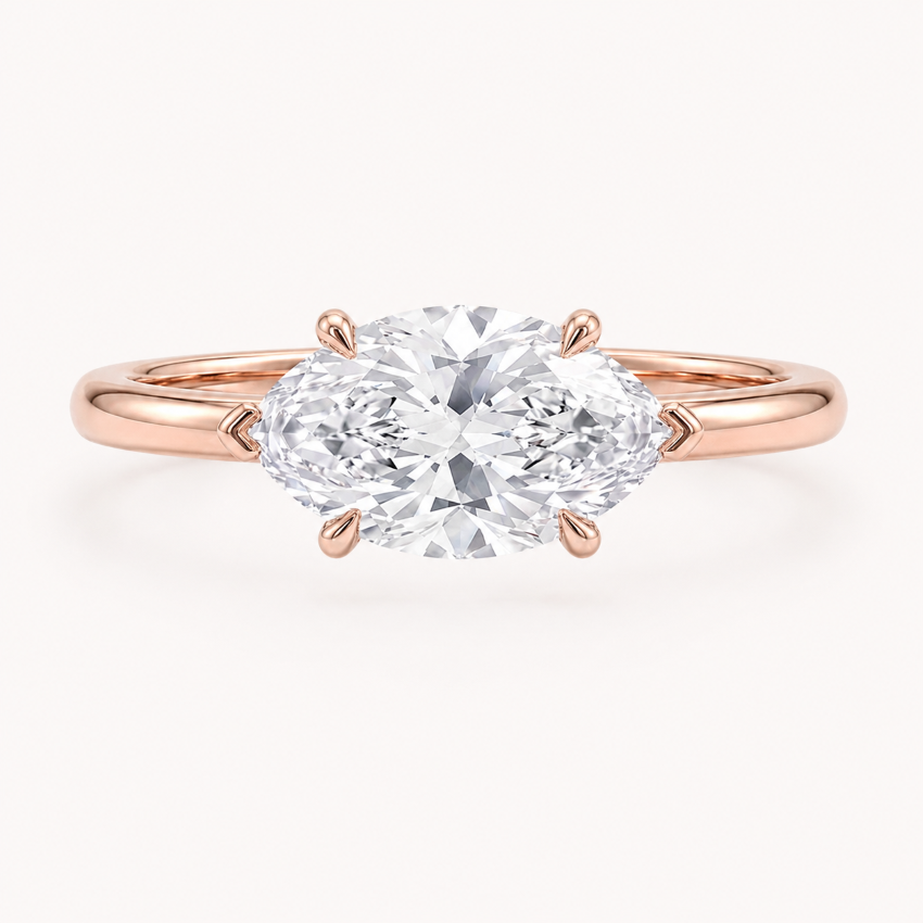 Vella East-West Marquise Hidden Halo Ring