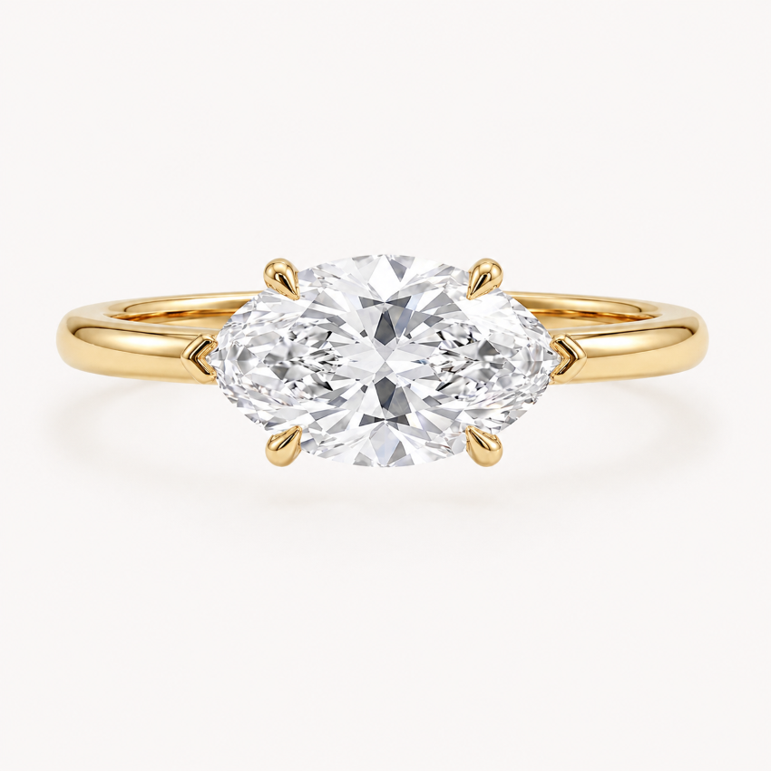 Vella East-West Marquise Hidden Halo Ring
