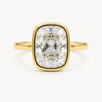Sarena Bezel  Cushion Solitaire Ring