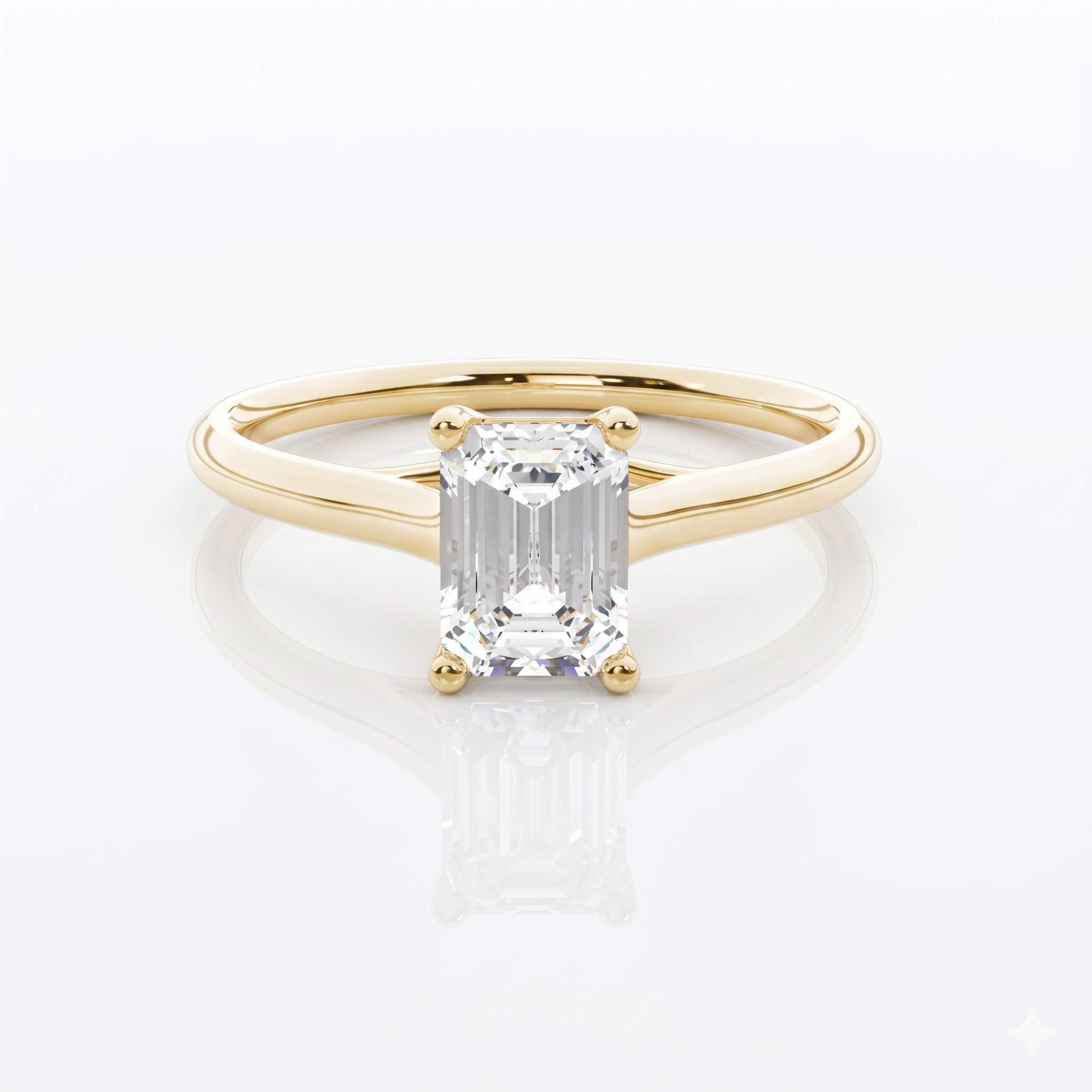 Classic Emerald Solitaire Ring