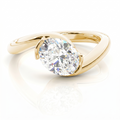 Semi-Bezel Oval Solitaire Ring