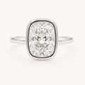 Sarena Bezel  Cushion Solitaire Ring