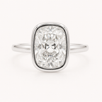 Sarena Bezel  Cushion Solitaire Ring