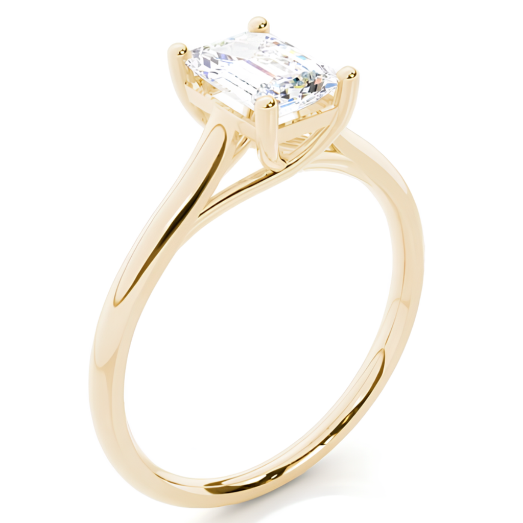 Classic Emerald Solitaire Ring