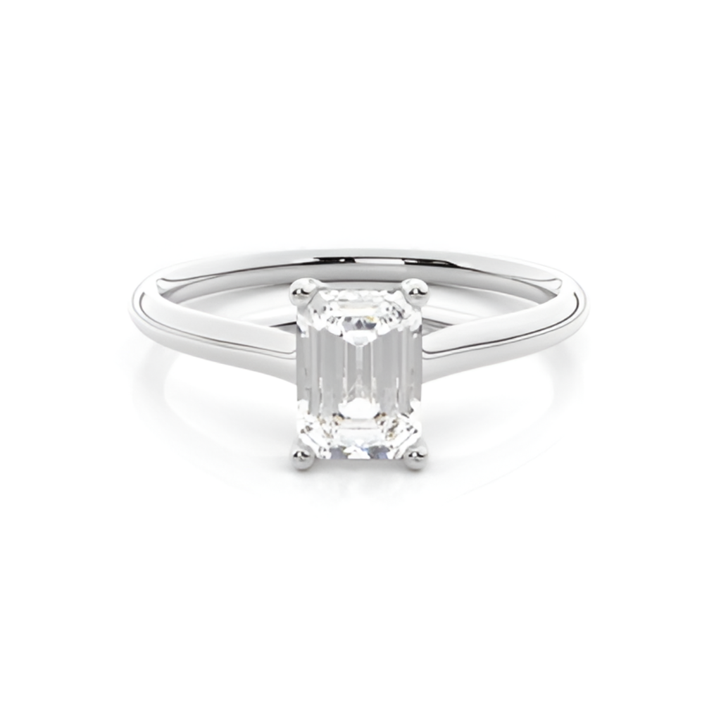 Classic Emerald Solitaire Ring