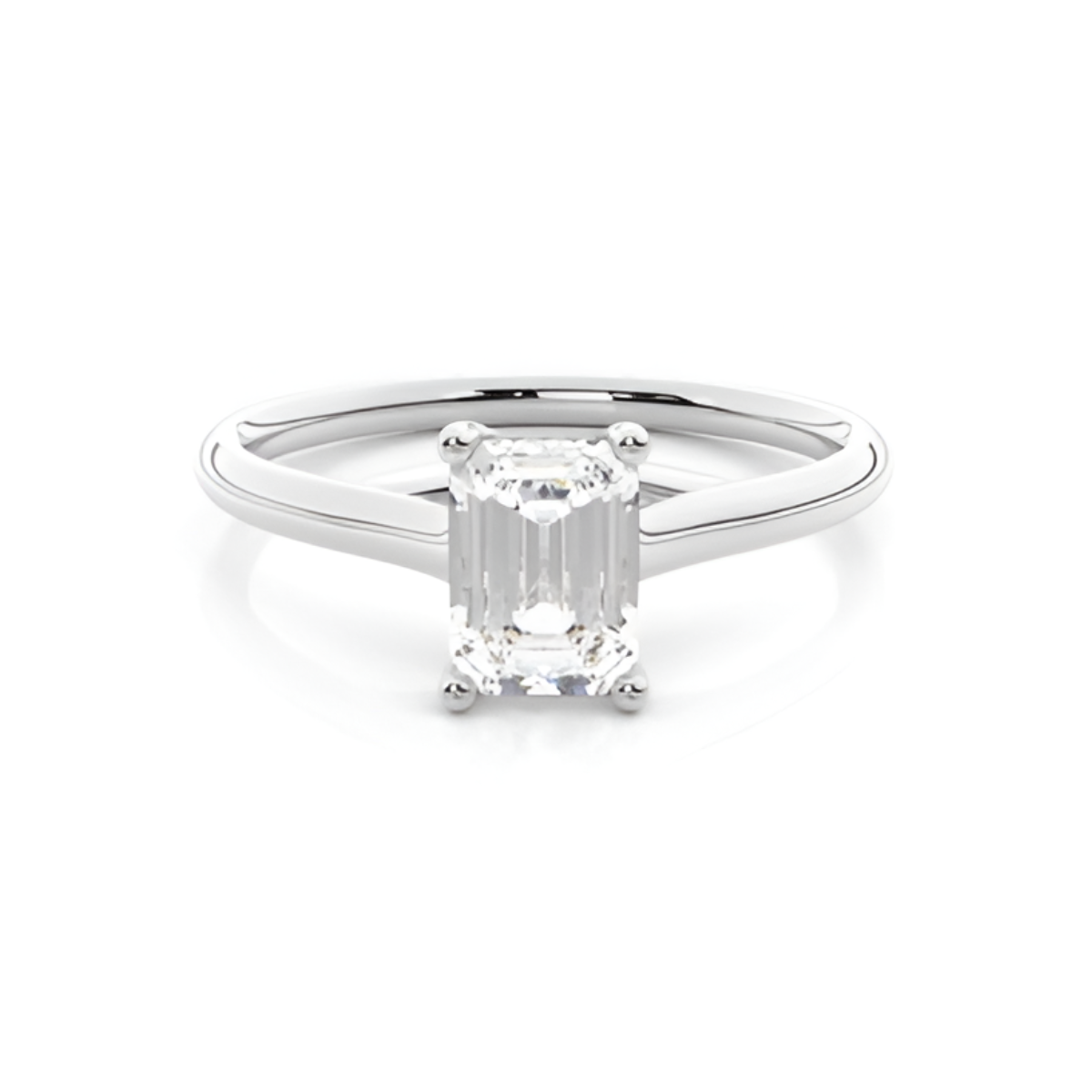 Classic Emerald Solitaire Ring