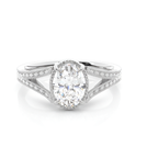 Split Shank Oval Engagement Ring