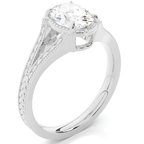 Split Shank Oval Engagement Ring