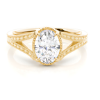Split Shank Oval Engagement Ring