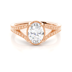 Split Shank Oval Engagement Ring