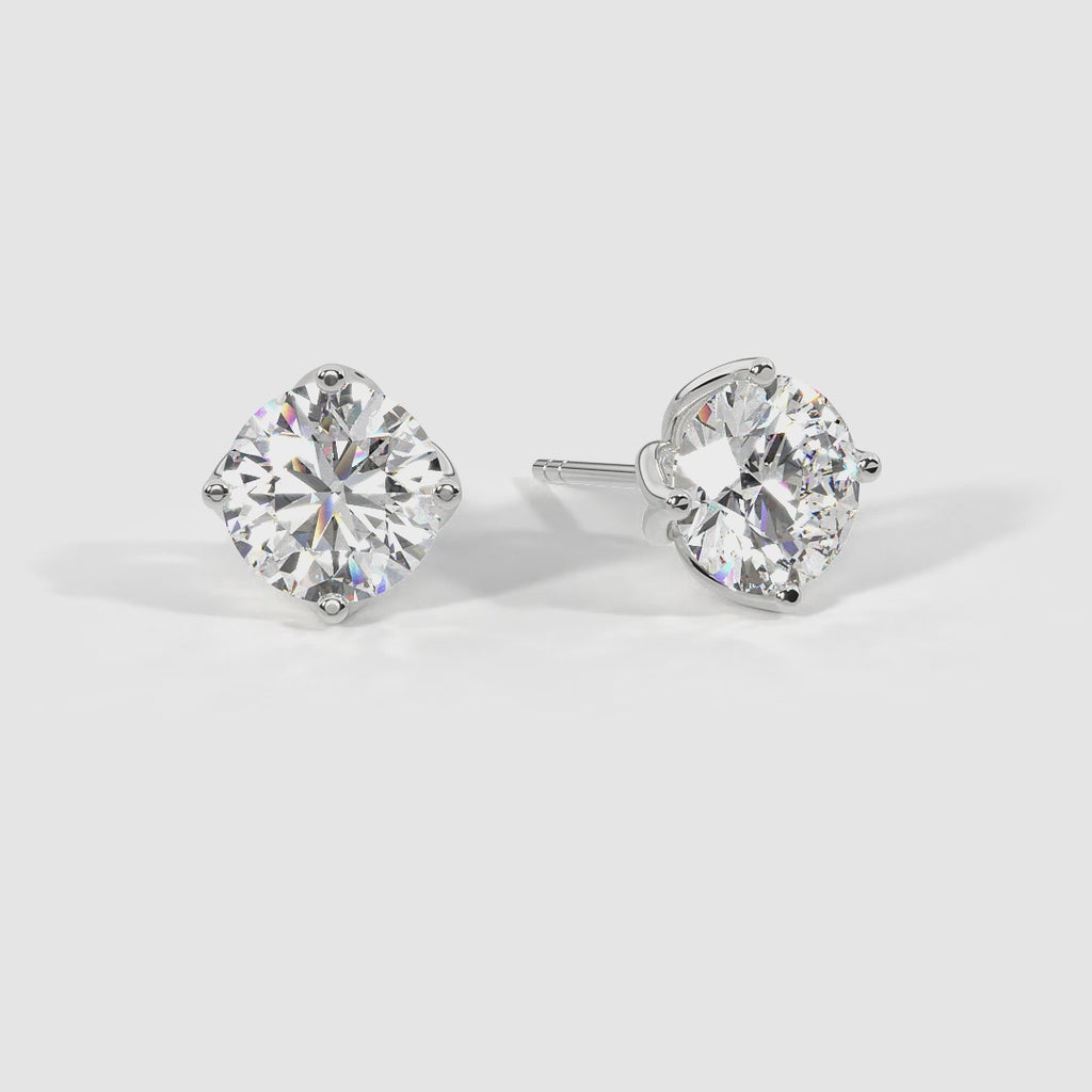 Brilliant Cut Solitaire Stud Earrings