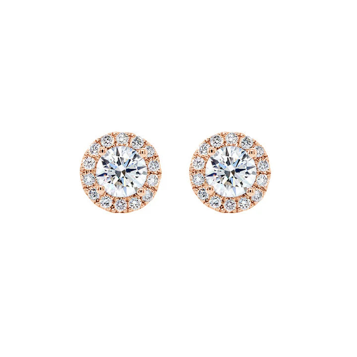 Diamond Halo Earrings