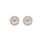 Diamond Halo Earrings