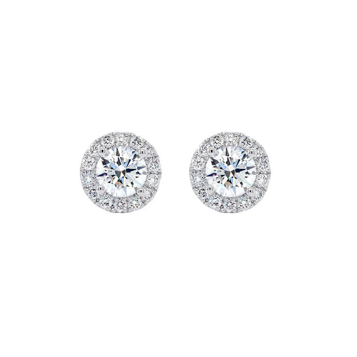 Diamond Halo Earrings