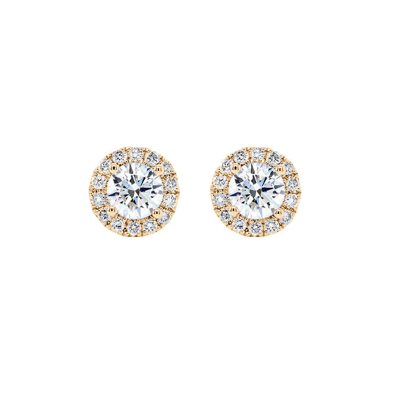 Diamond Halo Earrings