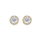 Diamond Halo Earrings